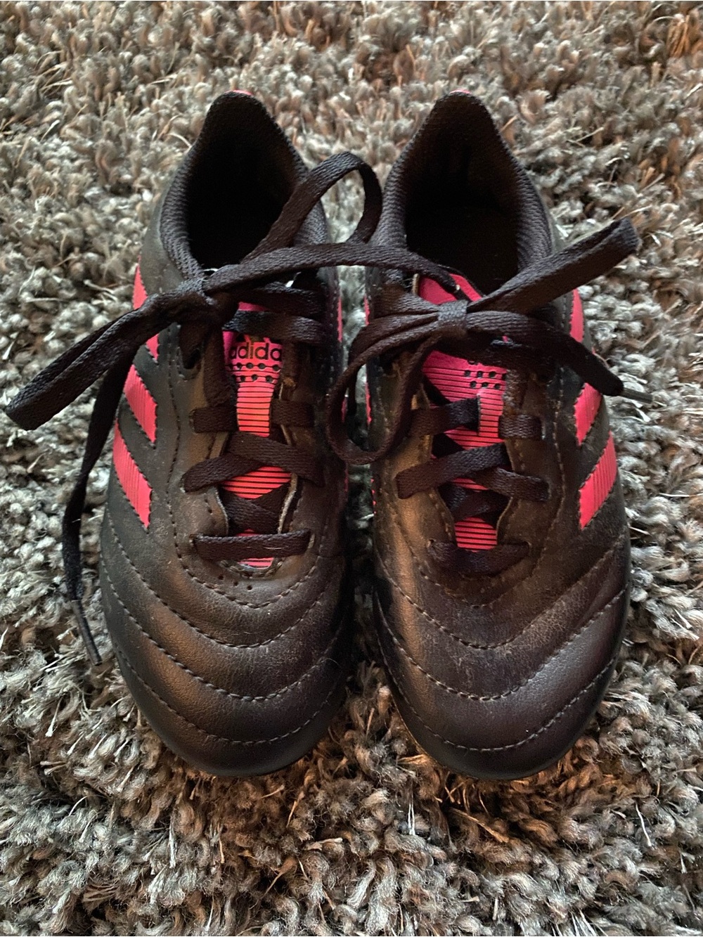 adidas Kids Black and Pink Athletic Sneakers